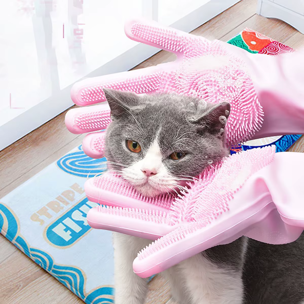 Multi-Use Pet Grooming Gloves